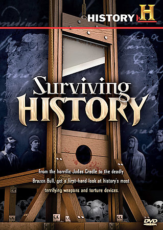 Surviving History — History Channel DVD cover featuring a guillotine and the series cast